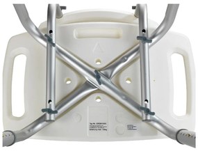 Sedacia stolička s operadlom do sprchy Wenko Stool With Back, 54 × 49 cm