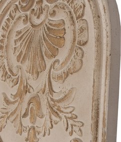 Béžové antik nástenné zrkadlo s ornamentami Gital - 48*4*180 cm
