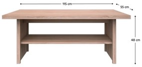 Konferenčný stolík 115, dub sonoma, TOPTY TYP 26