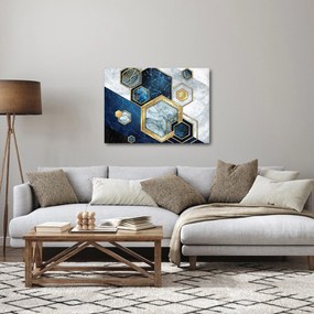 Obraz - Mramorové hexagóny (70x50 cm)