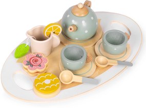 Drevený čajový set pre deti 3+ 14-dielny ECOTOYS drevená hračka