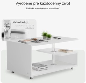 InternetovaZahrada Konferenčný stolík Orlando 95x55x50 cm - biela