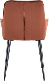 Jedálenská stolička Ferndale - zamat - hnedá