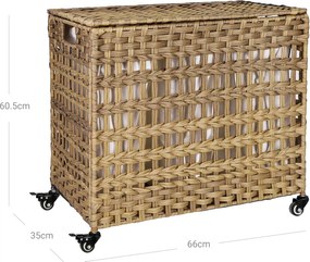 Ratanový kôš na bielizeň, kôš na prádlo, prírodný