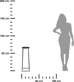 STOJAN NA KVETINÁČ EASY 70X24X24 CM ČIERNA