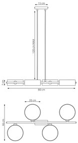 Závesný luster na lanku DRUMZ 4xE14/10W/230V hnedý