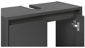 Livarno home Skrinka pod umývadlo Oslo s 2 dvierkami, antracitová  (100391336)