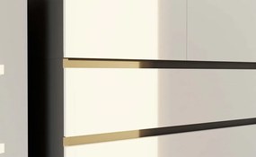 Šatní skříň Malwa SS-90 cm antracit/bílá