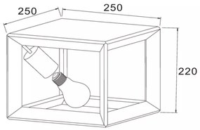Lucide 73102/01/15 - Stropné svietidlo THOR 1xE27/60W/230V