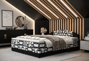 Čalouněná postel boxspring ORAN - damir 3/rainbow 83 / 180x200