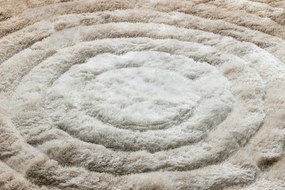 Dywany Łuszczów Kusový koberec Flim 008-B1 Circles beige - 160x220 cm