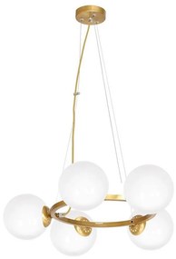 Luster na lanku VIENNA 5xE14/40W/230V zlatá