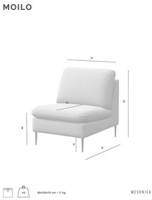 Čierne kreslo z textílie buklé Moilo – MESONICA