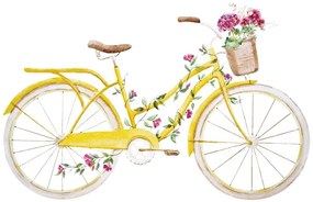 Samolepiaca tapeta retro bicykel pokrytý kvetmi