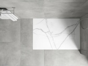 Mexen Hugo, obdĺžniková sprchová vanička SMC 100 x 80 cm, biely kameň, 42158010