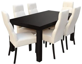 Jedálenský set (pre 6 osôb) Rokkaz RK47 (wenge + biela). Vlastná spoľahlivá doprava až k Vám domov. 1122911