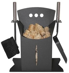 Kôš na pelety s náradím 3 ks antracit
