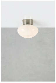 Biele/v striebornej farbe stropné svietidlo so skleneným tienidlom Malaga – Markslöjd