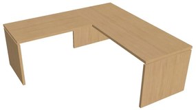 Ergonomický stôl Verno 200 x 200 cm, ľavý, dub svetlý