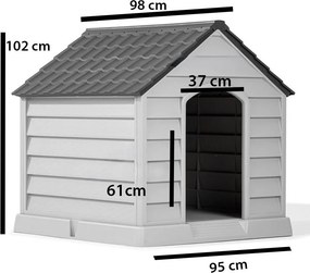 Domček pre psa Dora (biela + tehlová). Akcia -19%. Vlastná spoľahlivá doprava až k Vám domov. 1146140