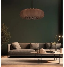 Závesný luster CAFEE na lanku, 1xE27/40W/230V, priemer 52 cm, hnedý