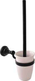 Slezák - RAV WC kefa, miska keramická MORAVA RETRO - MKA0500 CMAT, Čierna mat
