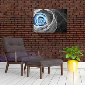 Obraz - Abstraktné ruže modrá (70x50 cm)