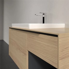 VILLEROY &amp; BOCH Subway 3.0 závesná skrinka pod umývadlo (umývadlo vľavo), 2 zásuvky + regálový prvok, 1001 x 516 x 422,5 mm, Nordic Oak, C57201VJ