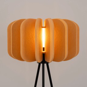 Stojacia lampa Mula, 1x žlté plstené tienidlo, b, (fi 45cm)