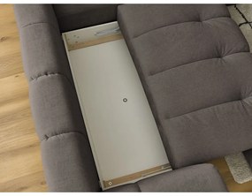 Taupe rozkladacia/s úložným priestorom rohová pohovka (pravý roh/do L) Fuji – Bobochic Paris