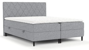 Sivá boxspring posteľ s úložným priestorom 180x200 cm Gwen – Maison de Rêve