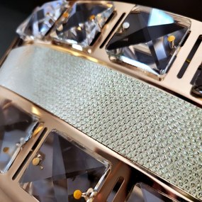 Toolight Toolight, LED krištáľové svietidlo 40cm, 5xE14, G047-CP, zlatá, OSW-08940