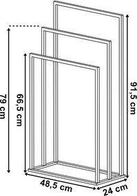 Dekorstudio Vešiak na uteráky 3-ramenný - biely