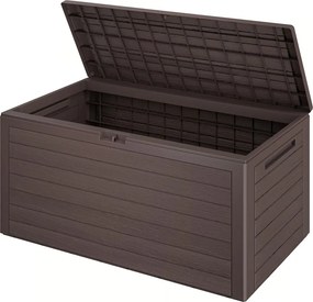 Úložný box WOODEBOX - 280L, 120x46x57cm, tmavo hnedá Prosperplast