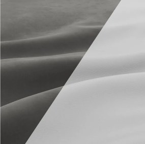 Sedacia súprava FORESTA ULL v tvare U tmavosivá / biela