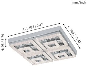 Eglo 95661 - LED Stropné svietidlo FRADELO LED/48W/230V