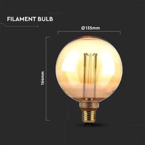 LED Žiarovka FILAMENT G125 E27/4W/230V 1800K Art Edition