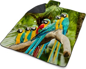 Sablio Plážová deka Papagáje na konáry: 200x140 cm