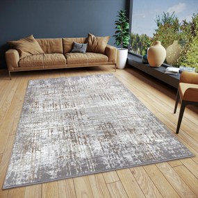 Hanse Home, Kusový koberec Shine 105925 Abstract Cream Grey, 160x235, šedá, obývacia izba