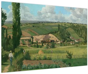 Obraz - Camille Pissarro, Landscape at Les Pâtis, Pontoise, reprodukcia (90x60 cm)