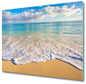 Sklenená doska na krájanie Havajská pláž 60x52 cm