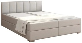 Čalúnená manželská posteľ Riana Komfort 180 - svetlosivá