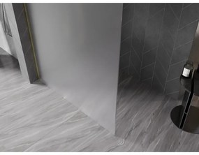 Mexen, Mexen Kioto-X sprchová stena 70 x 200 cm, matná 10 mm, brúsené zlato - 800-070-101-55-30-X