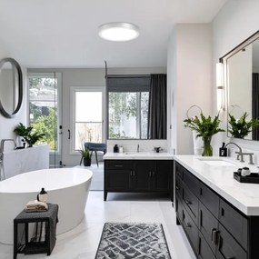 Solight WD244-S - LED panel 2v1 24W/230V 3000/4000/6000K pr. 30 cm IP54 stropný