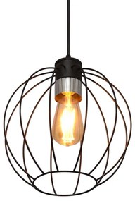 Luster na lanku STARLIGHT 1xE27/15W/230V čierna/stříbná