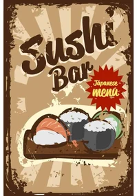 Ceduľa Restaurant Menu Sushi Bar