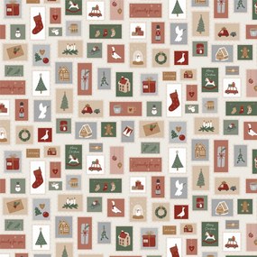Ib Laursen Vianočné papierové obrúsky Christmas Stamps – 50 ks