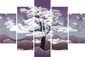 Obraz - Strom v oblakoch (150x105 cm)