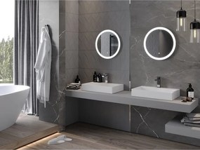 Mexen Oro kúpeľňové zrkadlo s podsvietením, okrúhle 50 cm, LED 6000K, proti zahmlievaniu - 9824-050-050-611-00