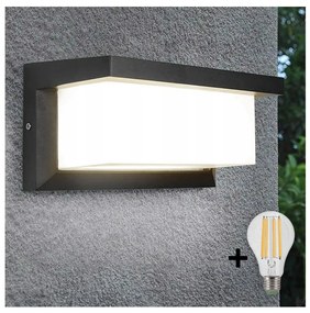 LED Vonkajšie nástenné svietidlo NEELY 1xE27/9W/230V 3000K IP54 antracit